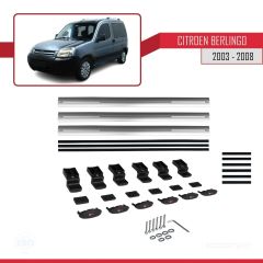 Citroen Berlingo 2003-2008 Arası ile uyumlu Basic Model Ara Atkı Tavan Barı GRİ 3 ADET