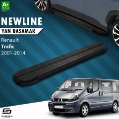 S-Dizayn Renault Trafic 2 Uzun Şase NewLine Siyah Yan Basamak 263 Cm 2001-2014 A+ Kalite