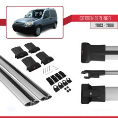 Citroen Berlingo 2003-2008 Arası ile uyumlu FLY Model Ara Atkı Tavan Barı GRİ