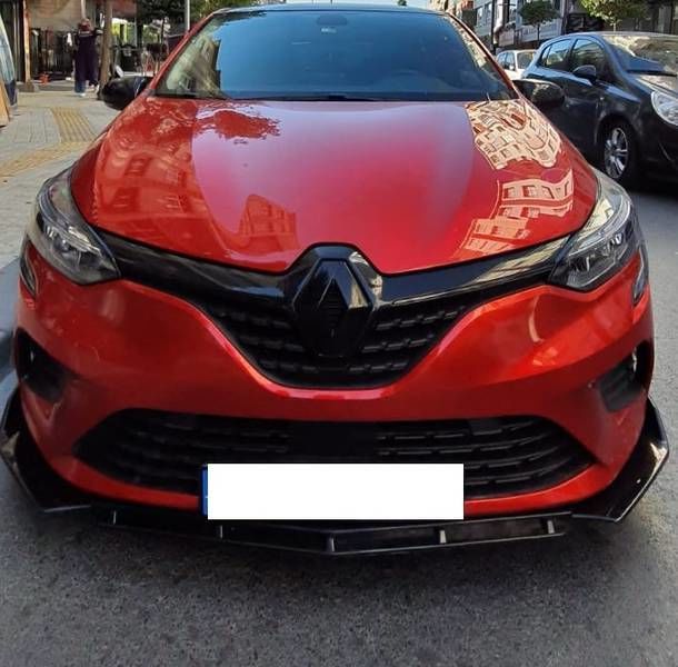 Renault Clio Uyumlu 5 Ön Tampon Eki Custom Ön Lip 3 Parça Plastik Ürün