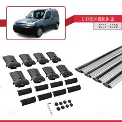 Citroen Berlingo 2003-2008 Arası ile uyumlu FLY Model Ara Atkı Tavan Barı GRİ 4 ADET BAR