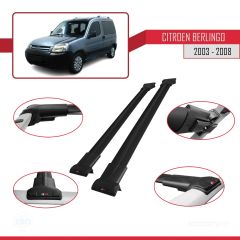 Citroen Berlingo 2003-2008 Arası ile uyumlu FLY Model Ara Atkı Tavan Barı SİYAH