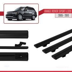 Land Rover Range Rover Sport (L320) 2005-2013 Arası ile uyumlu Basic Model Ara Atkı Tavan Barı SİYAH 3 ADET