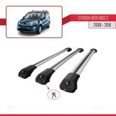 Citroen Berlingo 2008-2018 Arası ile uyumlu ACE-1 Ara Atkı Tavan Barı GRİ 3 ADET BAR