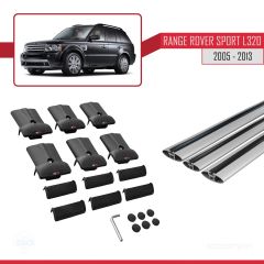 Land Rover Range Rover Sport (L320) 2005-2013 Arası ile Uyumlu FLY Model Ara Atkı Tavan Barı GRİ 3 ADET BAR