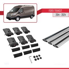 Ford Transit 2014 ve Sonrası ile uyumlu FLY Model Ara Atkı Tavan Barı GRİ 3 ADET BAR