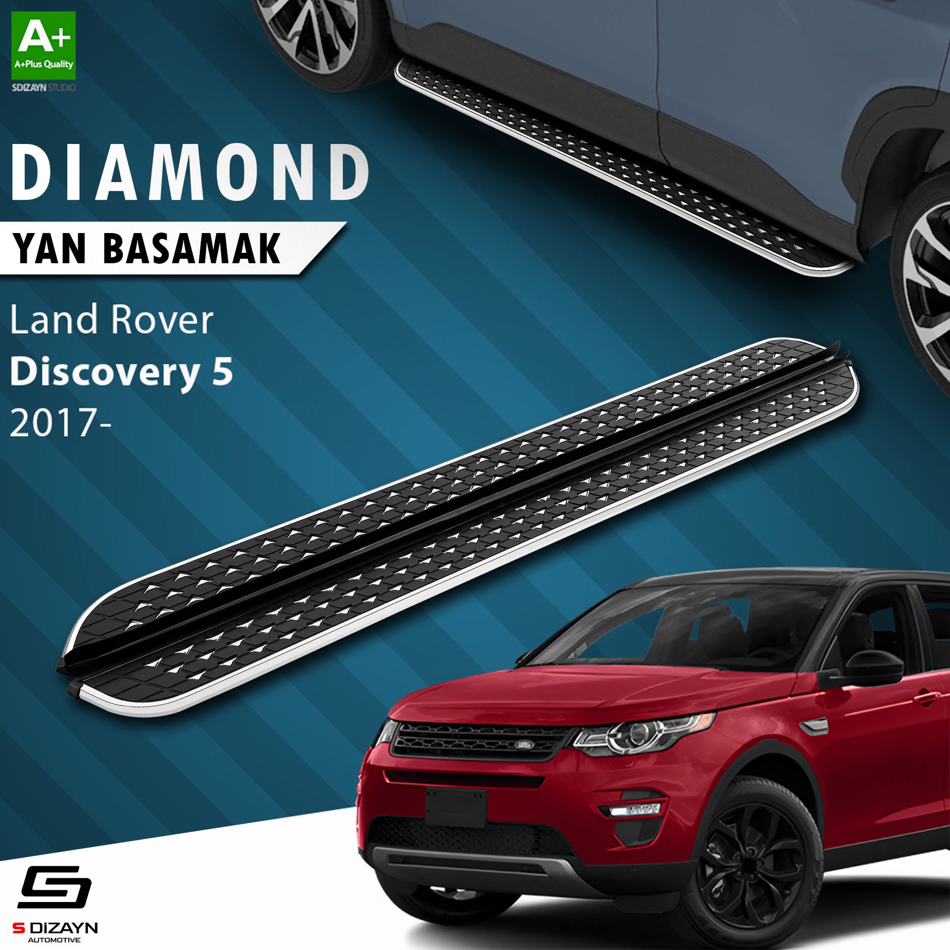 S-Dizayn Land Rover Discovery 5 Diamond Krom Yan Basamak 193 Cm 2017 Üzeri