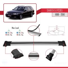 Saab 9-5 (YS3E) 1998-2010 Arası ile Uyumlu FLY Model Ara Atkı Tavan Barı GRİ