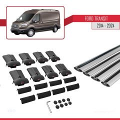 Ford Transit 2014 ve Sonrası ile uyumlu FLY Model Ara Atkı Tavan Barı GRİ 4 ADET BAR