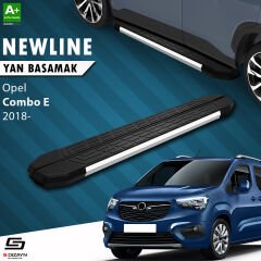 S-Dizayn Opel Combo E Uzun Şase NewLine Krom Yan Basamak 213 Cm 2018 Üzeri A+ Kalite