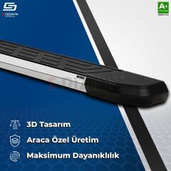 S-Dizayn Opel Combo E Uzun Şase NewLine Krom Yan Basamak 213 Cm 2018 Üzeri A+ Kalite