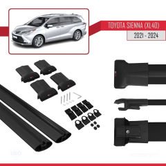 Toyota Sienna (XL40) 2021 ve Sonrası ile Uyumlu FLY Model Ara Atkı Tavan Barı SİYAH