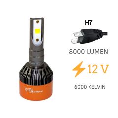 Led Far Ampulü Beyaz 48W 12V 8000Lm H7 / Laam90