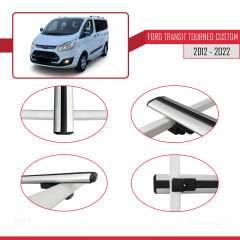 Ford Transit Tourneo - Custom 2012-2023 Arası ile uyumlu Basic Model Ara Atkı Tavan Barı GRİ 3 ADET