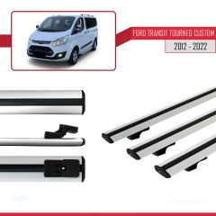 Ford Transit Tourneo - Custom 2012-2023 Arası ile uyumlu Basic Model Ara Atkı Tavan Barı GRİ 3 ADET