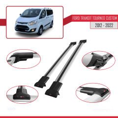 Ford Transit Tourneo - Custom 2012-2023 Arası ile uyumlu FLY Model Ara Atkı Tavan Barı GRİ