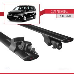 Seat Alhambra 2010-2020 Arası ile uyumlu HOOK Model Anahtar Kilitli Ara Atkı Tavan Barı SİYAH