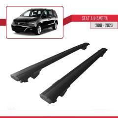 Seat Alhambra 2010-2020 Arası ile uyumlu HOOK Model Anahtar Kilitli Ara Atkı Tavan Barı SİYAH