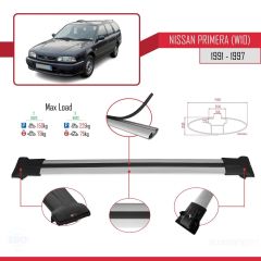 Nissan Primera (W10) 1991-1997 Arası ile Uyumlu FLY Model Ara Atkı Tavan Barı GRİ