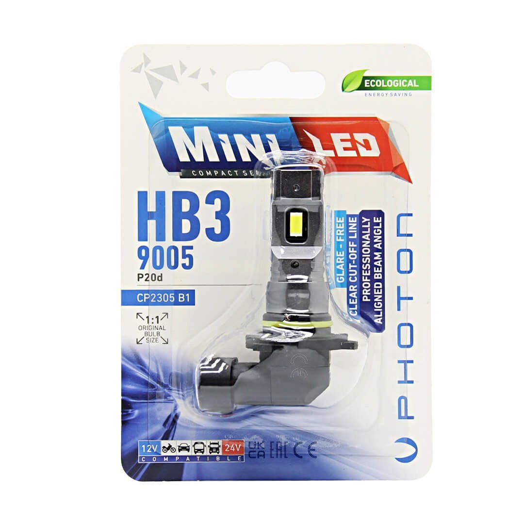 Photon Mini HB3 9005 Compact Led 12-24V Tekli Blister