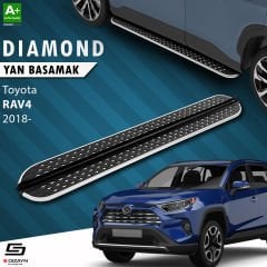 S-Dizayn Toyota RAV 4 5 Diamond Krom Yan Basamak 173 Cm 2018 Üzeri