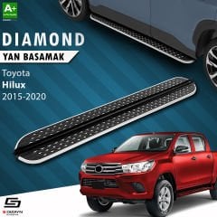 S-Dizayn Toyota Hilux 8 Diamond Krom Yan Basamak 203 Cm 2015-2020