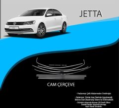 Volkswagen Jetta Uyumlu Krom Cam Çerçevesi 2014-2018 Model 12 Parça