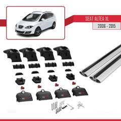 Seat Altea XL 2006-2015 Arası ile uyumlu ACE-2 Ara Atkı Tavan Barı GRİ