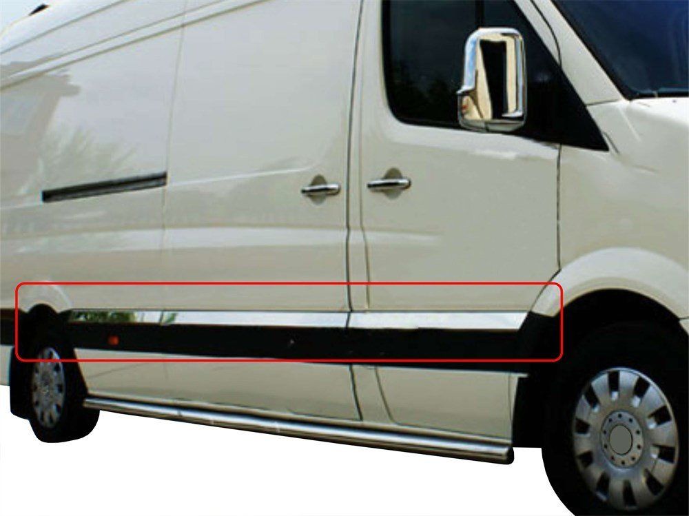 Volkswagen Crafter Uyumlu Yan Kapı Çıtası 10 Parça Krom (K.Ş) 2006-2011