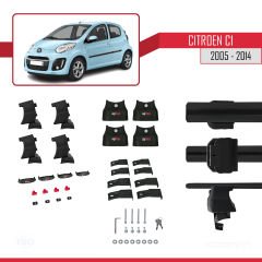 Citroen C1 2005-2014 Arası ile uyumlu ACE-4 Ara Atkı Tavan Barı SİYAH