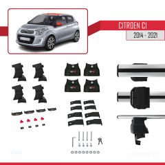 Citroen C1 2014-2021 Arası ile uyumlu ACE-4 Ara Atkı Tavan Barı GRİ