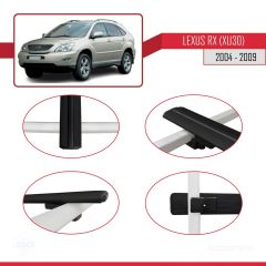 Lexus RX (XU30) 2004-2009 Arası ile uyumlu Basic Model Ara Atkı Tavan Barı SİYAH 3 ADET