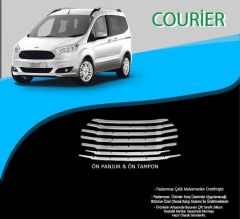 Ford Courier Uyumlu Krom Ön Panjur Krom Çıta 7 Parça Courier (2018-2021)