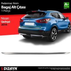 Nissan Qashqai Uyumlu Krom Bagaj Alt Çıtası 2014-2021