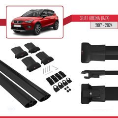 Seat Arona (KJ7) 2017 ve Sonrası ile Uyumlu FLY Model Ara Atkı Tavan Barı SİYAH