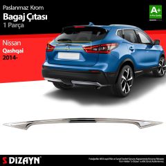 Nissan Qashqai Uyumlu Krom Bagaj Çıtası 2014-2021