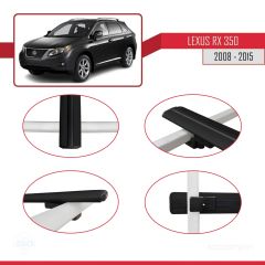 Lexus RX350 - RX350-2 2008-2015 Arası ile uyumlu Basic Model Ara Atkı Tavan Barı SİYAH 3 ADET