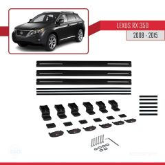 Lexus RX350 - RX350-2 2008-2015 Arası ile uyumlu Basic Model Ara Atkı Tavan Barı SİYAH 3 ADET