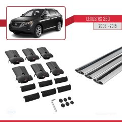 Lexus RX350 - RX350-2 2008-2015 Arası ile Uyumlu FLY Model Ara Atkı Tavan Barı GRİ 3 ADET BAR