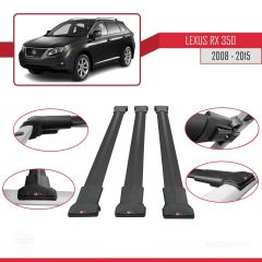 Lexus RX350 - RX350-2 2008-2015 Arası ile Uyumlu FLY Model Ara Atkı Tavan Barı SİYAH 3 ADET BAR