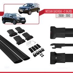 Nissan Qashqai +2 2008-2013 Arası ile uyumlu FLY Model Ara Atkı Tavan Barı SİYAH