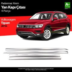 Volkswagen Tiguan Uyumlu Krom Yan Kapı Çıtası 4 Parça. 2020 Ve Üzeri