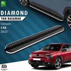 S-Dizayn Citroen C4 X Diamond Krom Yan Basamak 183 Cm 2022 Üzeri