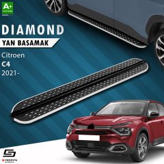 S-Dizayn Citroen C4 3 Diamond Krom Yan Basamak 183 Cm 2021 Üzeri