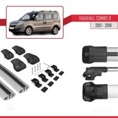 Vauxhall Combo D 2012-2018 Arası ile uyumlu ACE-1 Ara Atkı Tavan Barı GRİ