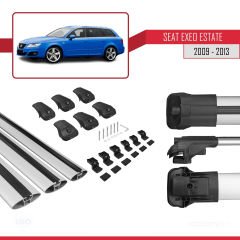 Seat Exeo 3R9 2009-2013 Arası ile uyumlu ACE-1 Ara Atkı Tavan Barı GRİ 3 ADET BAR