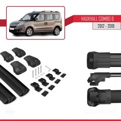 Vauxhall Combo D 2012-2018 Arası ile uyumlu ACE-1 Ara Atkı Tavan Barı SİYAH