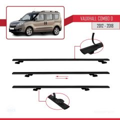 Vauxhall Combo D 2012-2018 Arası ile uyumlu Basic Model Ara Atkı Tavan Barı SİYAH 3 ADET