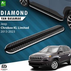 S-Dizayn Jeep Cherokee KL Diamond Krom Yan Basamak 173 Cm 2013-2023