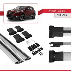 Nissan Qashqai 2010-2014 Arası ile uyumlu FLY Model Ara Atkı Tavan Barı GRİ